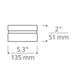 Boxie LED Flush Mount Ceiling Light -City Lights Store tech lighting boxie led flush mount ceiling light line drawing 01