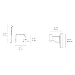 Artemide Tolomeo Wall Light -City Lights Store tolomeo wall light line drawing 01