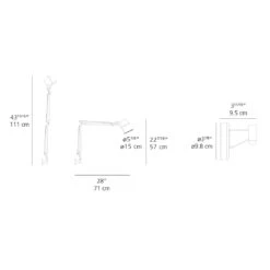 Artemide Tolomeo Wall Light -City Lights Store tolomeo wall light line drawing 02
