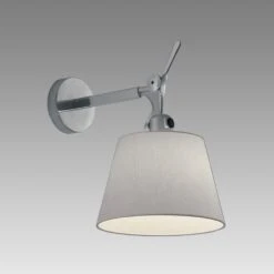 Artemide Tolomeo Shaded Wall Light -City Lights Store tolomeo wall light with parch shade 01b