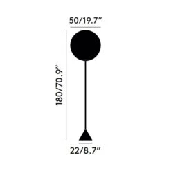 Tom Dixon Globe LED Floor Lamp -City Lights Store tom dixon globe led floor lamp line drawing