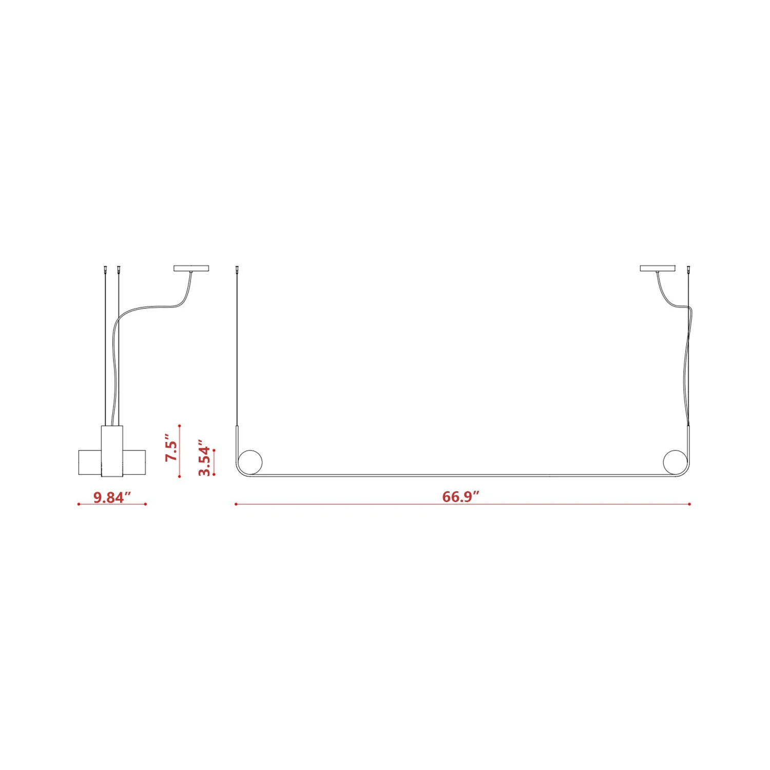 Nastro LED Linear Pendant Light 12 Nastro LED Linear Pendant Light - Image 10