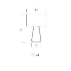 Tube Top Table Lamp 20 Tube Top Table Lamp -City Lights Store tube top table lamp line drawing 02a