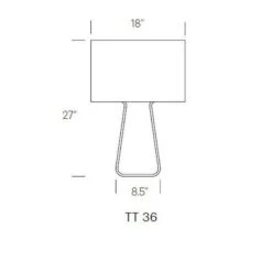 Tube Top Table Lamp 21 Tube Top Table Lamp -City Lights Store tube top table lamp line drawing 03a