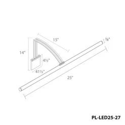 Vibe LED Picture Light -City Lights Store vibe led picture light line drawing 02