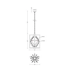 C10421 Chandelier -City Lights Store vinci lighting c10421 chandelier line drawing 01
