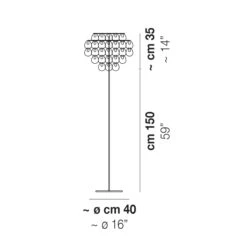 Giogali Floor Lamp -City Lights Store vistosi giogali floor lamp line drawing