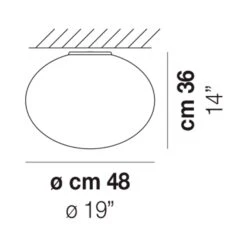Lucciola Flush Mount Ceiling Light 10 Lucciola Flush Mount Ceiling Light -City Lights Store vistosi lucciola flush mount ceiling light line drawing