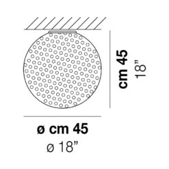 Rina Flush Mount Ceiling Light -City Lights Store vistosi rina flush mount ceiling light line drawing 03