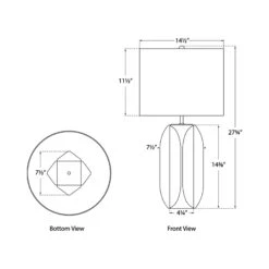 Carmilla Table Lamp -City Lights Store visual comfort carmilla table lamp line drawing