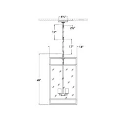 Halle Outdoor Pendant Light 14 Halle Outdoor Pendant Light -City Lights Store visual comfort halle outdoor pendant light line drawing 02