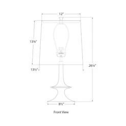 Lakmos Table Lamp 16 Lakmos Table Lamp -City Lights Store visual comfort lakmos table lamp line drawing 01
