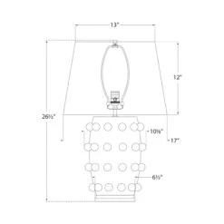 Linden Table Lamp -City Lights Store visual comfort linden table lamp line drawing 01