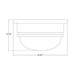 Marine Round Flush Mount Ceiling Light 16 Marine Round Flush Mount Ceiling Light -City Lights Store visual comfort marine round flush mount ceiling light line drawing 01