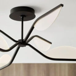 Belterra LED Semi Flush Ceiling Light -City Lights Store visual comfort modern belterra led semi flush ceiling light lifestyle 03 58a39c59 d4fa 4692 a715 43f672f56901