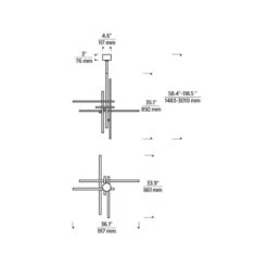 Cityscape LED Chandelier -City Lights Store visual comfort modern cityscape led chandelier line drawing 104d3a90 4a77 4726 8f0f efa7b4d7d240