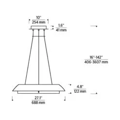 Noa LED Chandelier -City Lights Store visual comfort modern noa led chandelier line drawing 01 16df85ee 80e4 43a0 9be1 b9e08e5bc17b