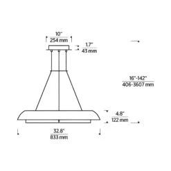 Noa LED Chandelier -City Lights Store visual comfort modern noa led chandelier line drawing 02 a168ef9e ad6e 4557 95c6 b466f747ba34