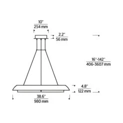 Noa LED Chandelier -City Lights Store visual comfort modern noa led chandelier line drawing 03 8fcd04ef 7271 42a8 829e 56b65b989018