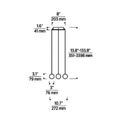Orbet Round LED Chandelier -City Lights Store visual comfort modern orbet round led chandelier line drawing 03 22ae6f01 c5b4 4a29 b7e5 26fb4862f29d