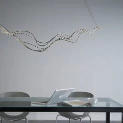 Surge LED Linear Suspension Light -City Lights Store visual comfort modern surge led linear suspension light lifestyle 02 10bb61ab 374a 48f9 bdbf 10334dc6bddc