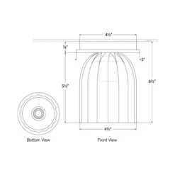 Asalea Flush Mount Ceiling Light -City Lights Store visual comfort signature asalea flush mount ceiling light line drawing 01 ed74252e 5cb1 4ee0 9360 51bd21ba7553