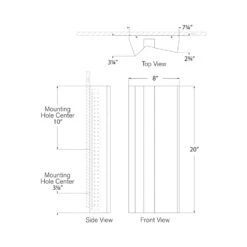 Austera LED Wall Light -City Lights Store visual comfort signature austera led wall light line drawing 01 e12ff9b2 5245 4acf 8faf 5dd9878dfeef