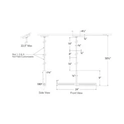 Axis 24-Inch LED Linear Pendant Light 9 Axis 24-Inch LED Linear Pendant Light -City Lights Store visual comfort signature axis 24 inch led linear pendant light line drawing 540b73f4 d47b 475d a7cf ae90f2866d76