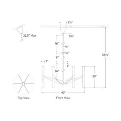 Brenta LED Chandelier 17 Brenta LED Chandelier -City Lights Store visual comfort signature brenta led chandelier line drawing 211024 02 7ed66960 a313 492f 8c66 6b765c6820bc