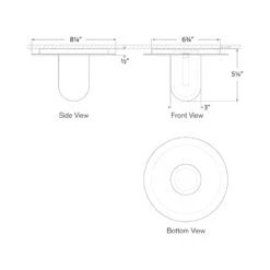 Fosse Solitaire LED Flush Mount Ceiling Light -City Lights Store visual comfort signature fosse solitaire led flush mount ceiling light line drawing 02 c1df3a67 74f8 4262 b8b8 d3b6c5413e11