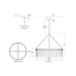 Menil LED Chandelier 30 Menil LED Chandelier -City Lights Store visual comfort signature menil led chandelier line drawing 091824 01 a7ccdc19 995c 4c7d af95 37bcb0137fe9