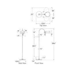 Oso LED Floor Lamp -City Lights Store visual comfort signature oso led floor lamp line drawing 42f179ef 7427 4746 96c7 fbae24692974