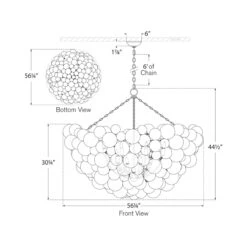 Talia Chandelier -City Lights Store visual comfort signature talia chandelier line drawing 140924 07 3a65848d 6661 4414 97ae ab235b087b76