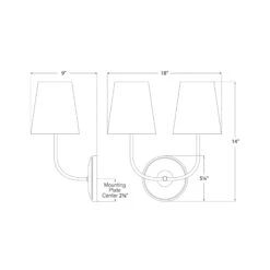 Vendome Wall Light -City Lights Store visual comfort signature vendome wall light line drawing 02 75d1730e eedd 4360 a667 170b805e2f65