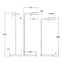 William Pharmacy Floor Lamp -City Lights Store visual comfort william pharmacy floor lamp line drawing