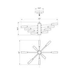 Z-LIte Ascension Chandelier -City Lights Store z lite ascension chandelier line drawing 01 b4b3f2bf 8d44 4f12 9bcd ebfcfe636c07