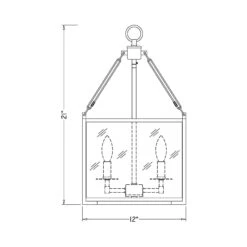 Z-LIte Barrington Pendant Light -City Lights Store z lite barrington pendant light line drawing 02 b1ddbdbc 0db5 4b89 b8bd 95c477dd9595