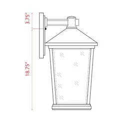 Z-LIte Beacon Outdoor Wall Light -City Lights Store z lite beacon outdoor wall light line drawing 04 d4ab2ef3 f8cd 43a6 97fb 5de79ab91959