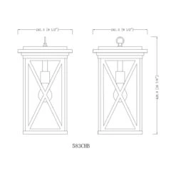 Z-LIte Brookside Outdoor Pendant Light -City Lights Store z lite brookside outdoor pendant light line drawing 0c5aa3f7 f254 4c78 a531 2dc7d46f1faa