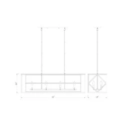Z-LIte Euclid Linear Chandelier -City Lights Store z lite euclid linear chandelier line drawing 01 6496a607 f14e 48a0 878c cdefb0508640