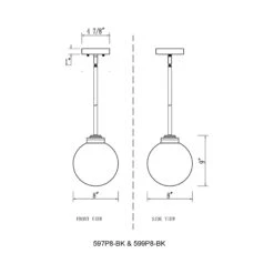Z-LIte Laurent Outdoor Pendant Light -City Lights Store z lite laurent outdoor pendant light line drawing 01 f4deccb2 98f8 408b 96cd 7602bea30ccd