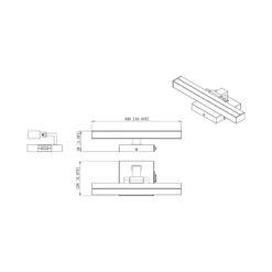 Z-LIte Liam LED Picture Light -City Lights Store z lite liam led bath vanity light line drawing 01 229a788e 04f2 46d5 ae29 6fb9de99b2e2