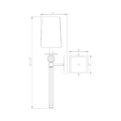 Z-LIte Mia Wall Light -City Lights Store z lite mia wall light line drawing 1954d83b 3306 4c9b b194 a8525baac3a5