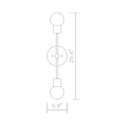Z-LIte Neutra Wall Light -City Lights Store z lite neutra wall light line drawing 02 297070a3 7bb2 4b6f 82bb e18030150776