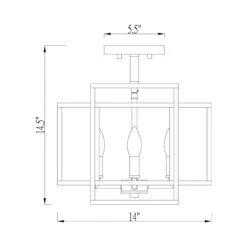 Z-LIte Titania Semi Flush Mount Ceiling Light -City Lights Store z lite titania semi flush mount ceiling light line drawing 02ed2c62 e07a 4113 a5bd 193e8621f010