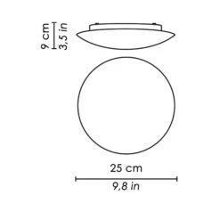Bis Bayonet Ceiling/Wall Light -City Lights Store zafferano lighting bis bayonet ceiling wall light line drawing 01
